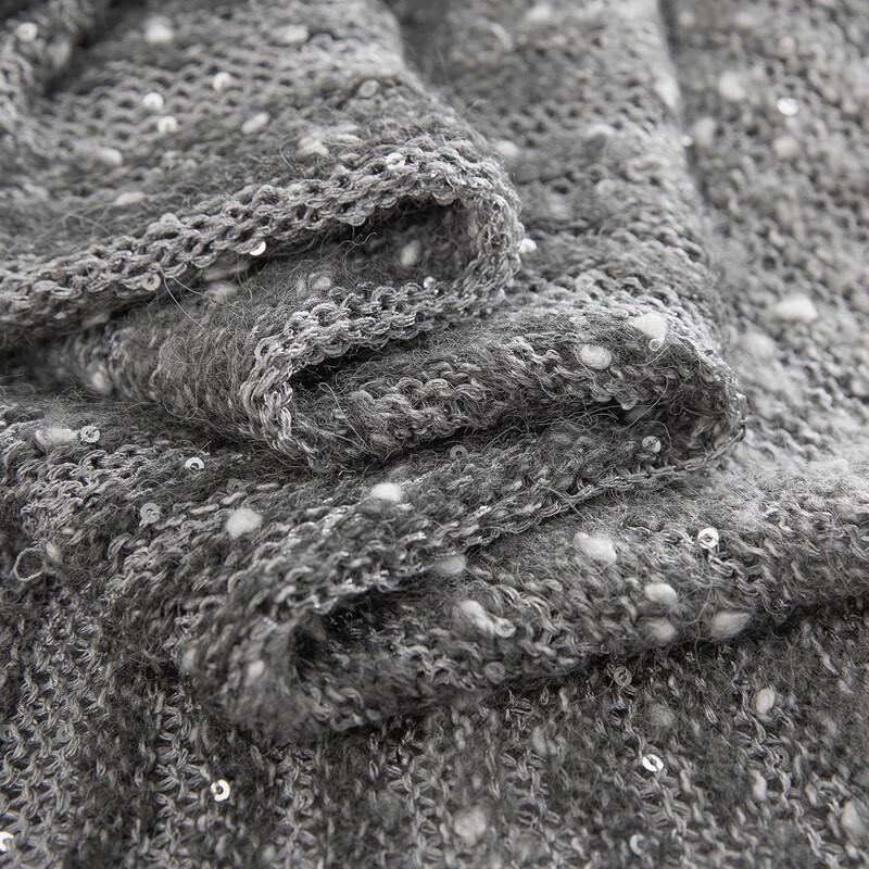 Sibaishe Women's Sparkle Loose Knit Top