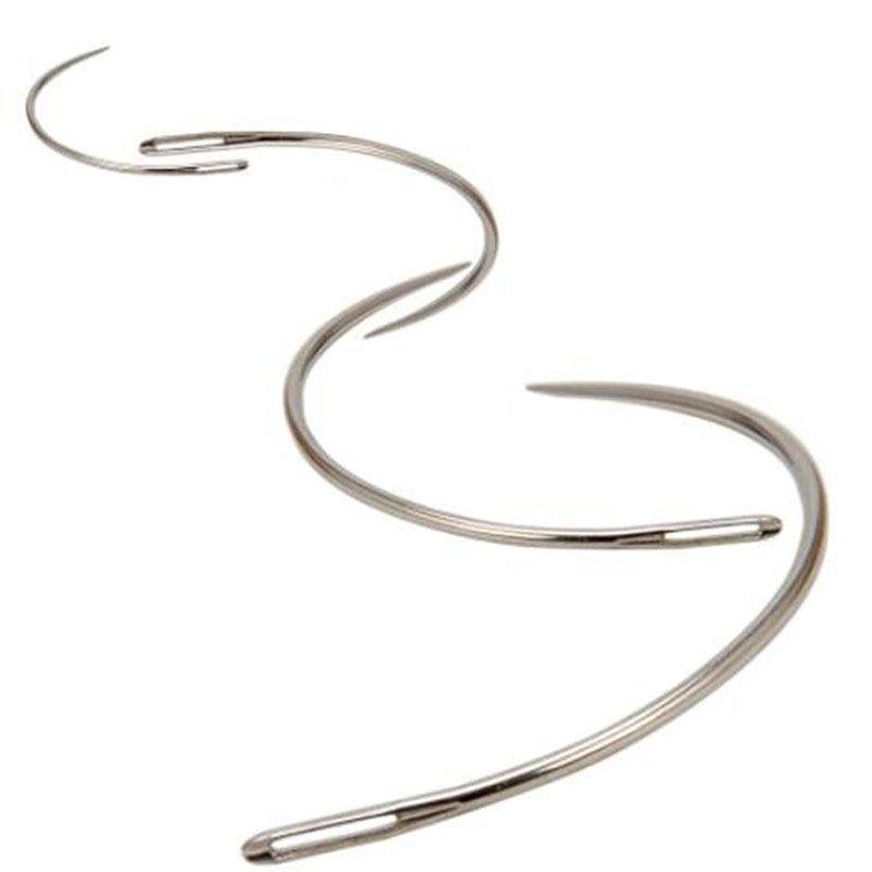 Heavy Duty Hand Sewing Needles Kit Leather Craft Sewing Accessories Big Eye Needle Lengthened Curved Needle Leather Repair Tool