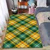 Yellow and Green Plaid carpet Non-slip rug suitable for living room and bedroom sofas