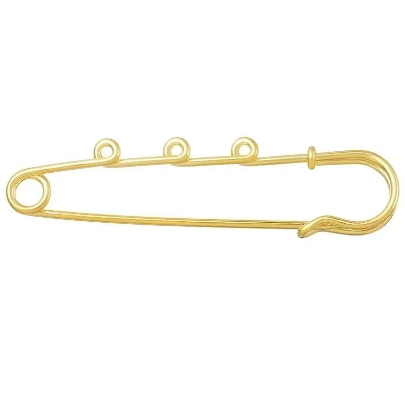 1 Pcs 3 Hole Brooches For Jewelry Making DIY Creative Accessories Women's Handmade Pins And Brooches 64*16 Mm Home Dress Decor