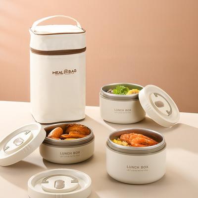 Bento Box na oběd Nerezové tepelně nepropustné obědové nádoby Izolovaný Bento Box se sadou náčiní na obědovou tašku pro dospělé děti
