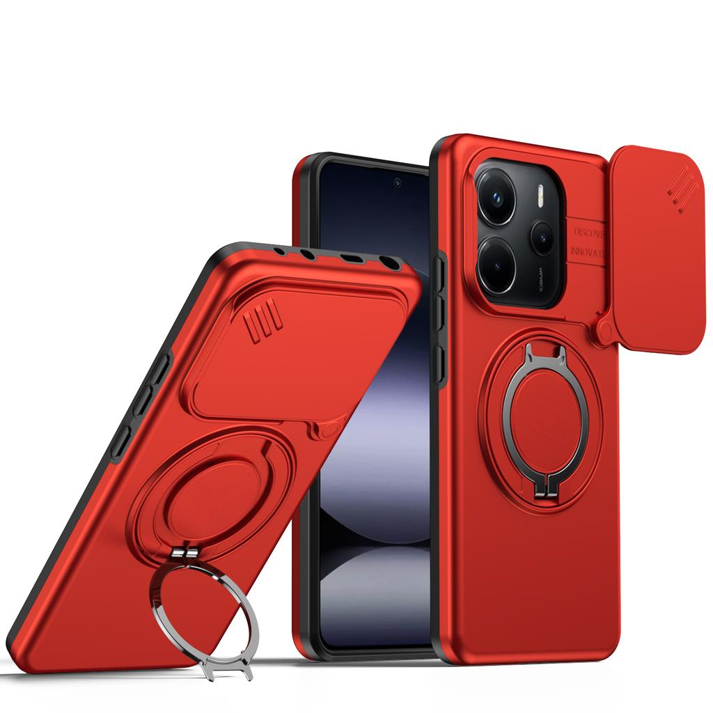 For Redmi Note 14 Armor Shockproof Magnetic Ring Stand Holder Phone Case For Redmi 15C A5 171MM Global For 15C 173MM EU Cover