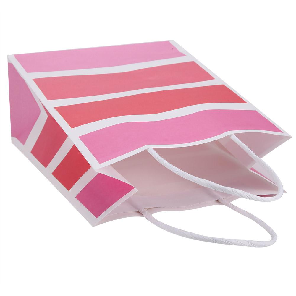 25 Stück Geschenktüte Kraftpapier für Hochzeit Gastgeschenktüte mit Henkel Rosa