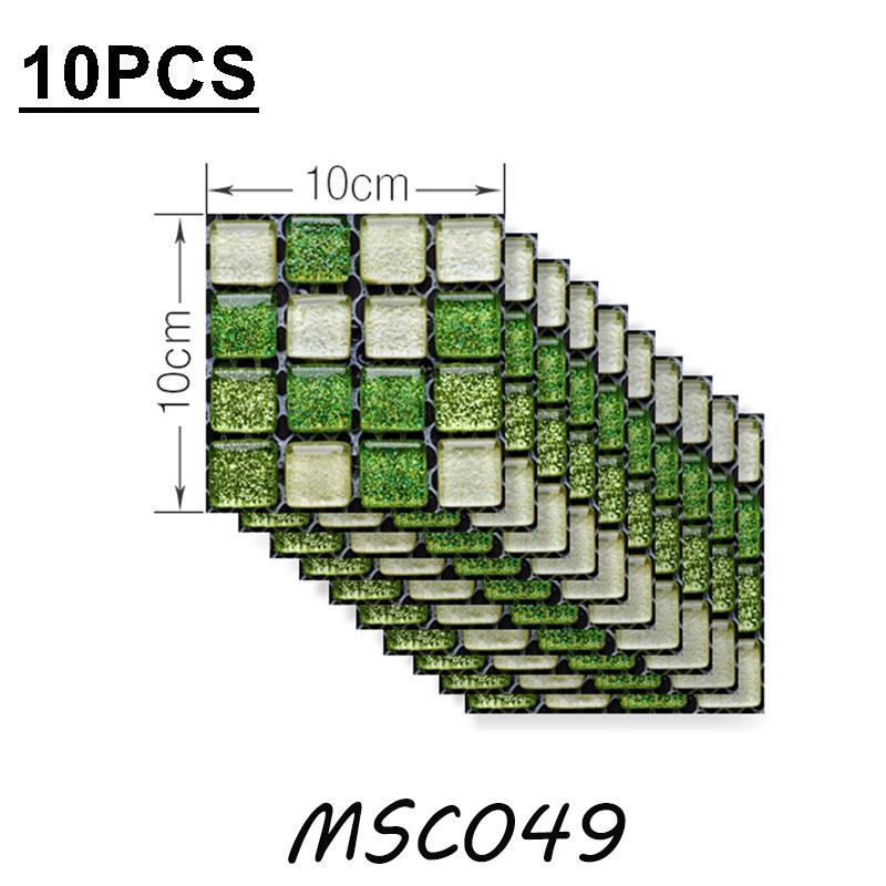 10cm*10cm/10 Bucăți Mozaic 3D Autocolante de Perete Autocolante Gros Tapet Impermeabil Autocolante de Podea DIY Decor Acasă Bucătărie Baie