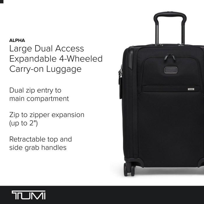 TUMI ALPHA Large Dual Access Expandable Carry-on Black