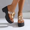 Wedges Slippers Women Sandals Platform High Heels Shoes Summer Slingback 2026 Trendy Dress Pumps Open Toe Slides Sandalias