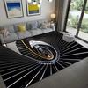 3D rotierende Treppenillusion Teppich für Wohnzimmer Bereichsteppich Schlafzimmer Heimdekoration Nachttisch Rutschfeste Fußmatte Waschbar