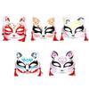 CHENLONB Fox Mask Set of 5, Japanese-Style Fox Masks, Easy To Wear, Halloween, Summer Festivals, School Festivals, Masquerade Balls, Festivals,