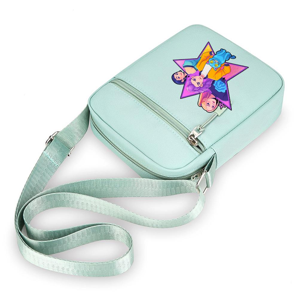 

K-Pop Demon Hunters Printed Shoulder Bag Student s Stitched Nylon Crossbody Bag Lightweight and Durable Bag Christmas Gift