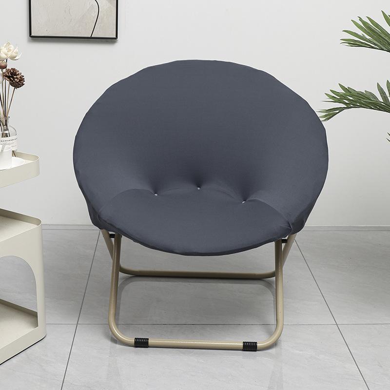 

(No Chair) Saucer Chair Cover Spandex Protector Round Recliner Slipcover Polyester Removable Washable Moon Chair Cover