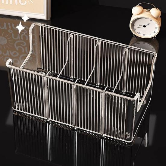 1/2Pcs Belt Storage Boxes Large Capacity 4 Grids Transparent Design Tie Belt Storage Holder Display Case Closet Organizer