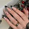 Świąteczny Francuski Manicure Paznokcie ABS Przyklejane Paznokcie Nietoksyczny Zestaw Sztucznych Paznokci Łatwy Do Aplikacji W Minuty