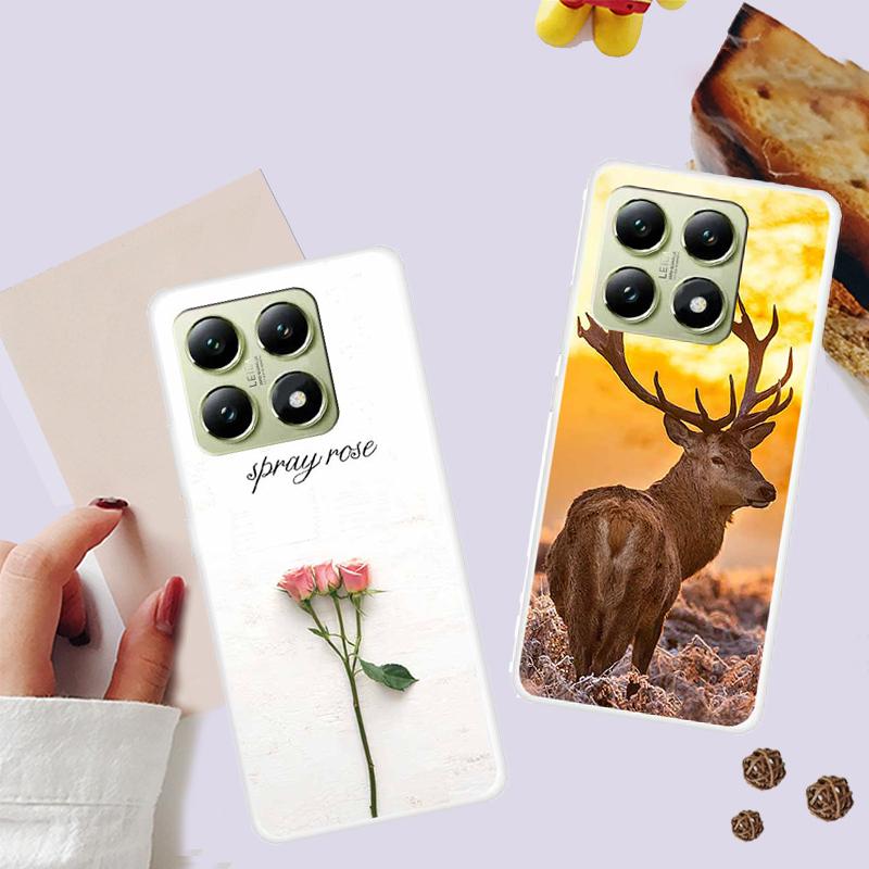 

For Xiaomi 14T TPU Phone Case Pattern Printing Soft Protective Cover Macaroon