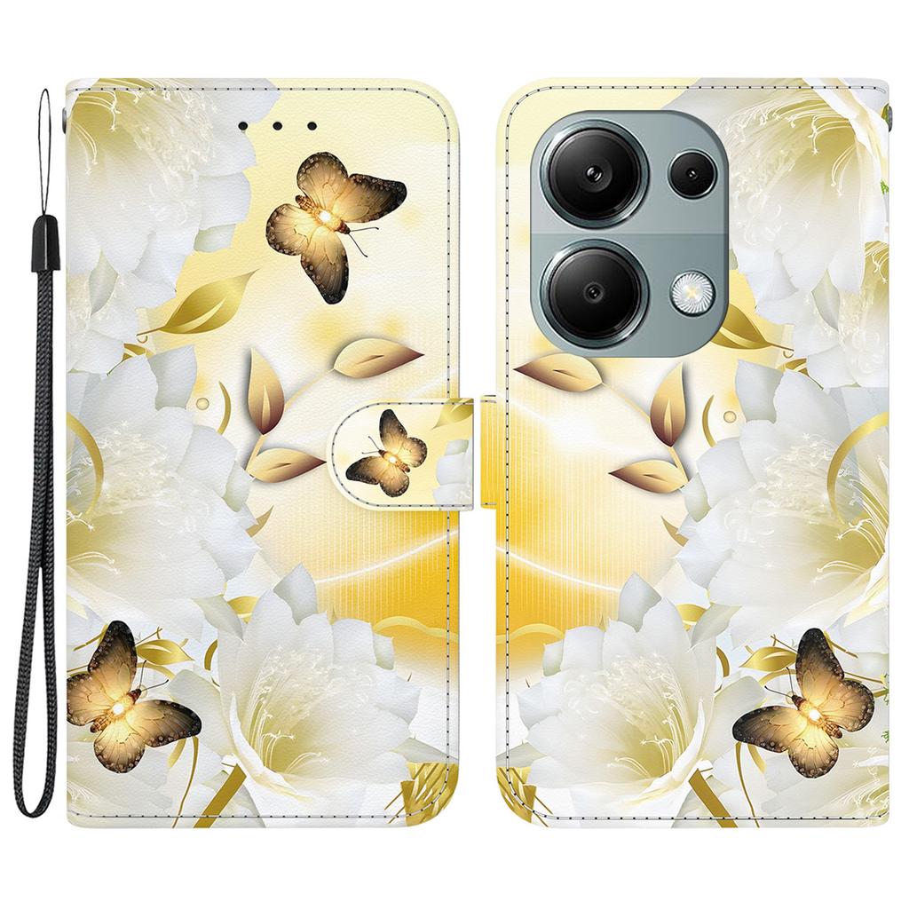 For Xiaomi Redmi Note 13 Pro 4G/Poco M6 Pro 4G Case Printed Pattern Wallet Leather Phone Cover
