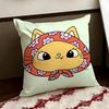 Tied Bandana Cat Cushion Cover Reversible Soft Durable Pillow Cover Home  Car MultiScene Use for Daily Comfort
