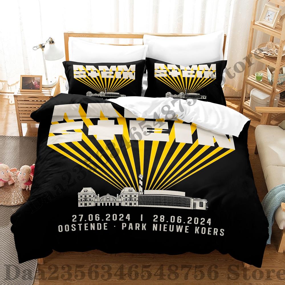 Rammstein Bettwäsche Set Einzelbett Twin Full Queen King Size Bettwäsche Set Erwachsener Kind Schlafzimmer Bettbezug Sets 3D Anime Bettlaken Set