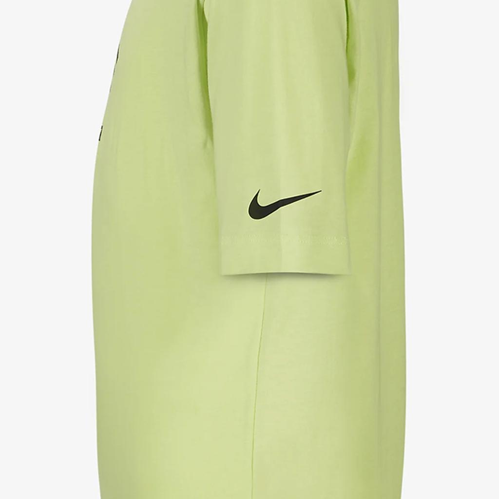 Nike Dri-FIT Letter Print Crew Neck Short Sleeve T-Shirt Kids Tops Green FJ7236-783