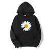 Autumn and Winter Women's Hoodies Fashion Flower Print Hooded Outdoor Sports Pullover Casual Tops Graphic Fashion Personality