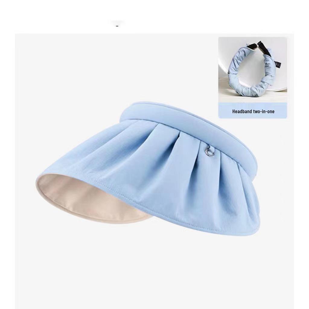 Women's Wide Brim Sun Protection Visor - Anti-UV, Versatile for Summer Sports and Cycling