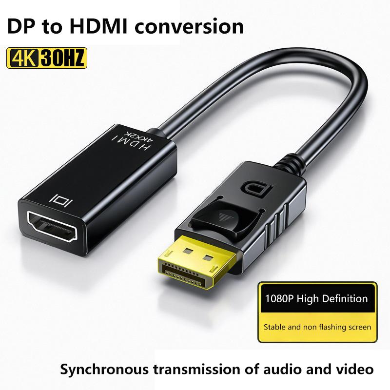 Displayport To -Compatible Adapter 4K/1080P Dp Male To Female -Compatible Converter Video Audio Cable Hd Cable For Pc Tv