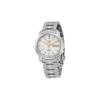 No. 5 Series Waterproof 24-hour Indication Luminous White Dial Golden Hour Markers Quartz Steel Strap Men's Watch White Dial SNKL77K1