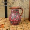 Hand-Painted Terracotta Flower Pots - Breathable Red Clay, Unglazed, Large Diameter, Creative Folk-Inspired Vases for Green Plants.