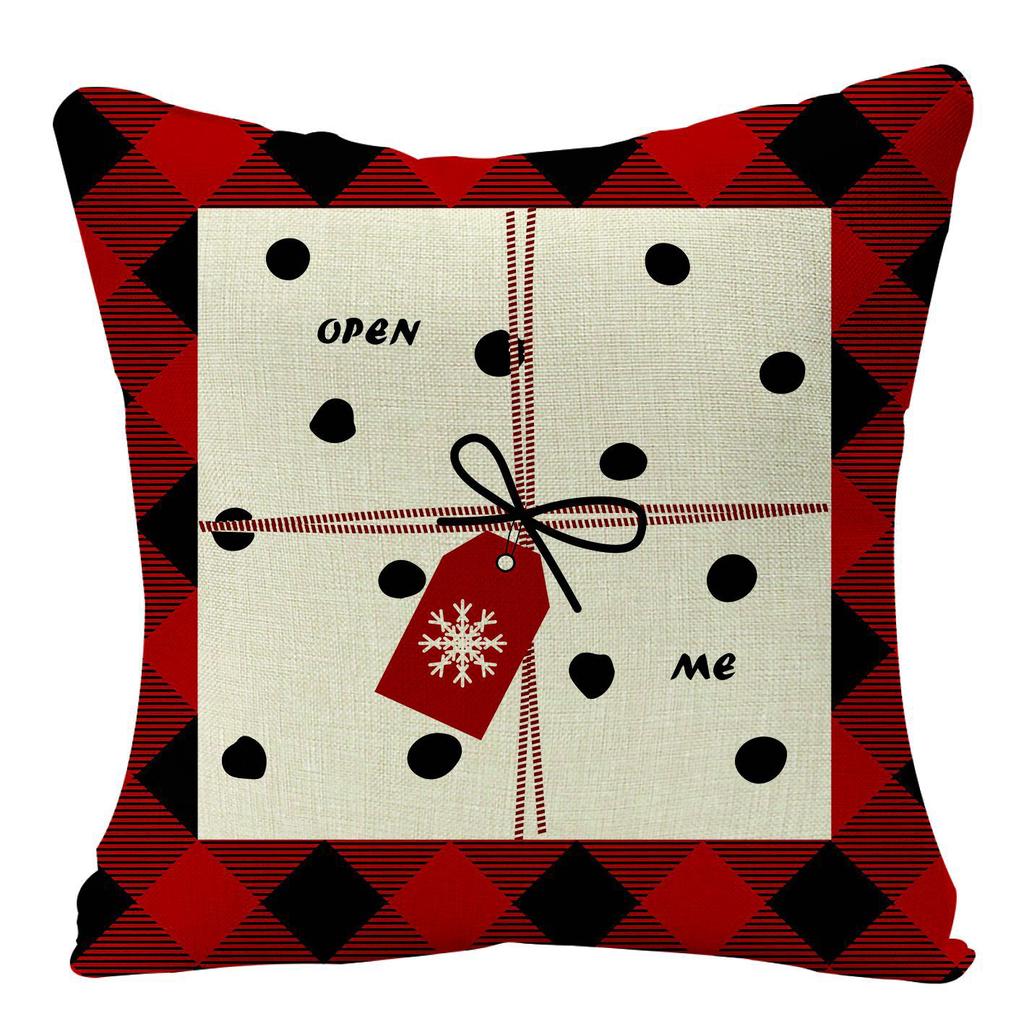 New Christmas Pillow, Linen Waist Pillow Case, Festive Home Sofa Decoration Pillow Cushion Cover