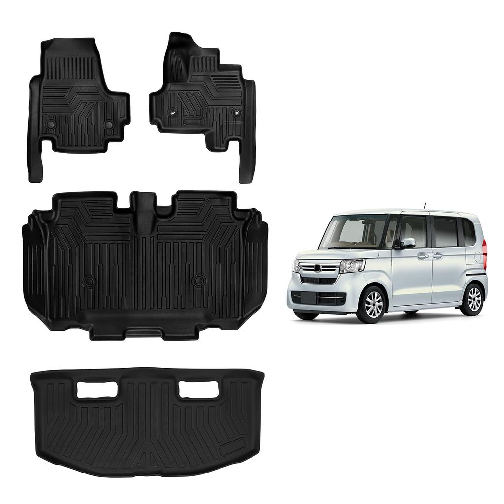 Honda New JF3 JF4 Exclusive Floor Mat Luggage Mat Specially Designed HONDA Nbox 3D 3D Mat Waterproof Car Mat TPE Material Protective Mat Stain