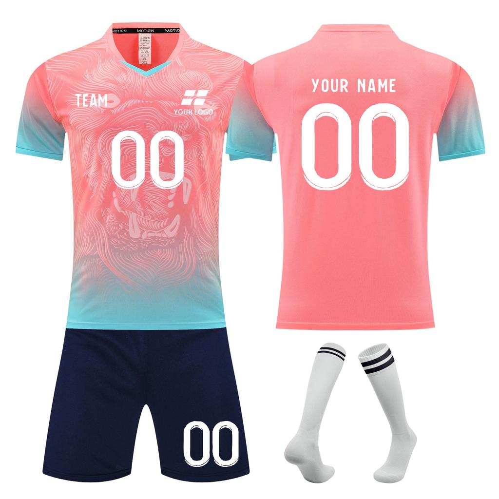 Youth Soccer Jersey Set with Shorts and Socks, Breathable Quick-Dry Fabric, Comfortable Fit for Kids and Teens