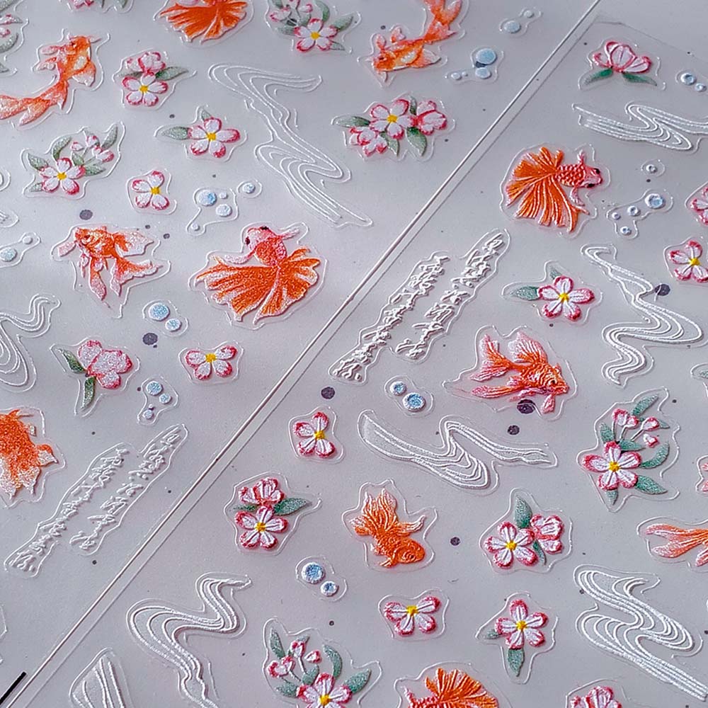 Conch Star Ocean Nail Stickers Dolphin Sea Jellyfish Jelly Ocean Nail Decals Nail Supplies Bronzing Ocean Nail Decorations