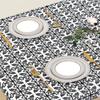 Olanly Rectangle Vinyl Table Cloth Elastic Fitted Tablecloth Waterproof Plastic Table Covers Fold Tables Picnic Camping Outdoor