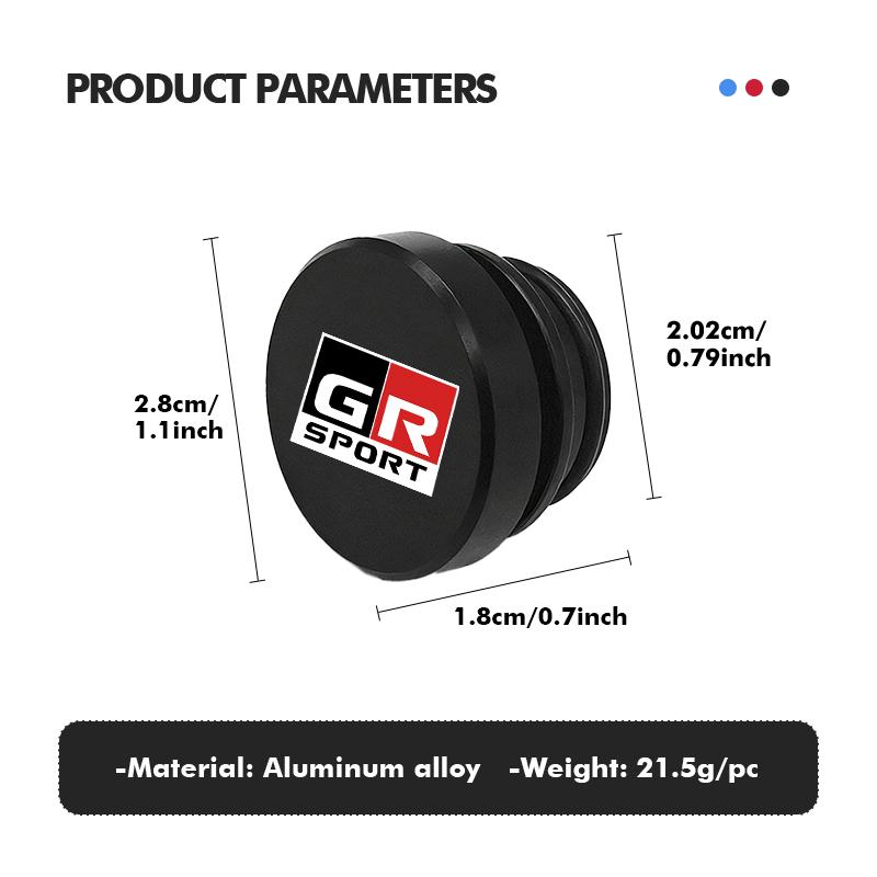 Car Logo Cigarette Lighter Dustproof Cap Protective Cover Auto Accessories For Toyota GR sport Hilux Aygo TDR Yaris Corolla Rav4