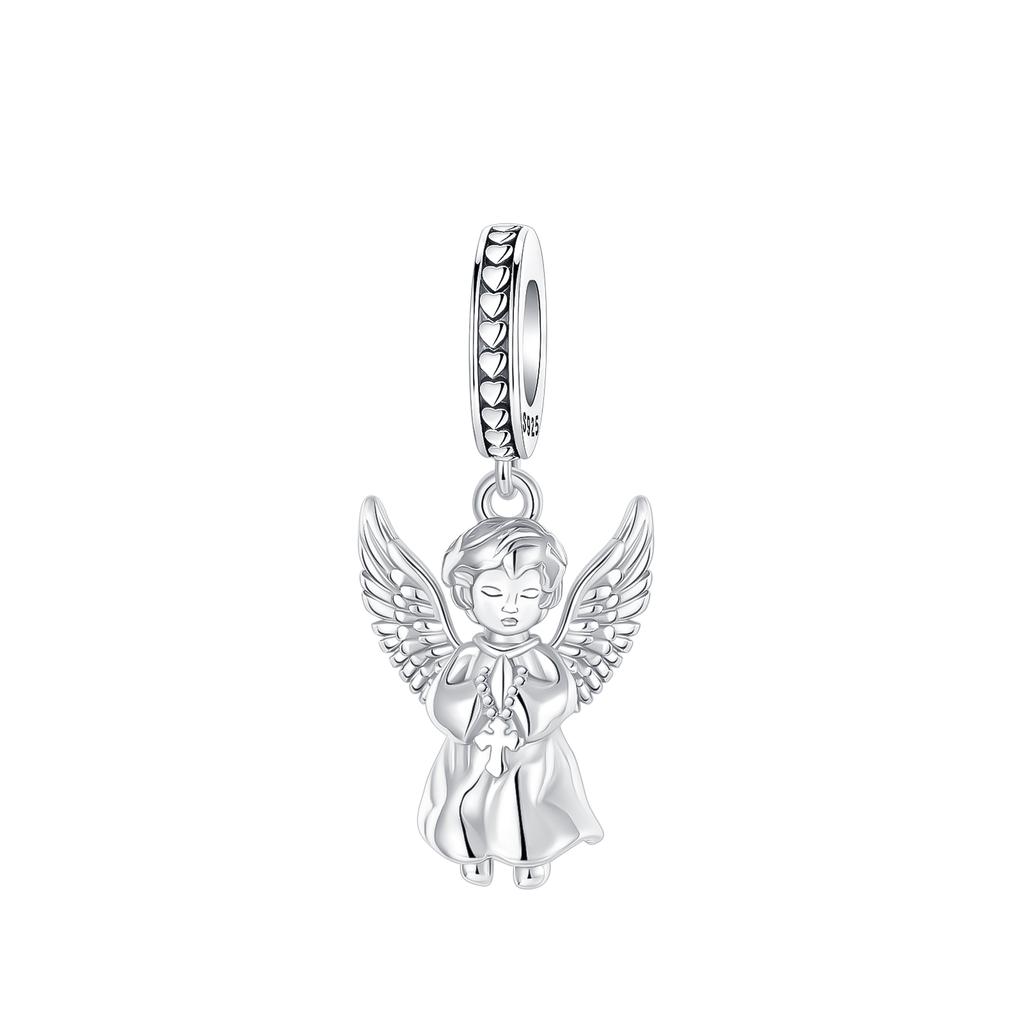 Charms Copper Original Cross Angel Virgin Mary Bible Charm Beads Pendant Fit Bracelet Diy Woman Jewelry Making