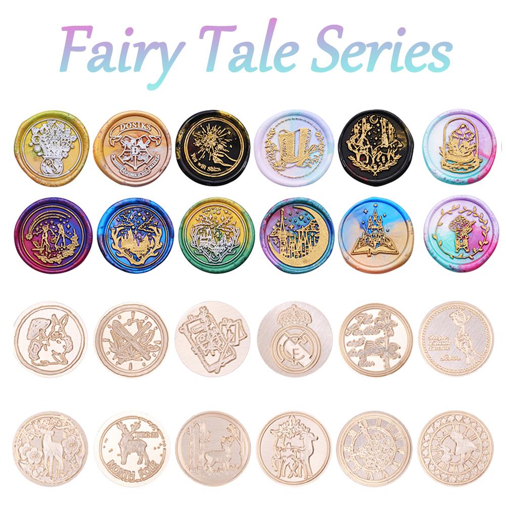 Sprookjes Zegellak Stempelkop Vuurverf Antieke Stempels Vervangkoppen voor Bruiloftsuitnodiging Scrapbooking Kaart DIY Decor