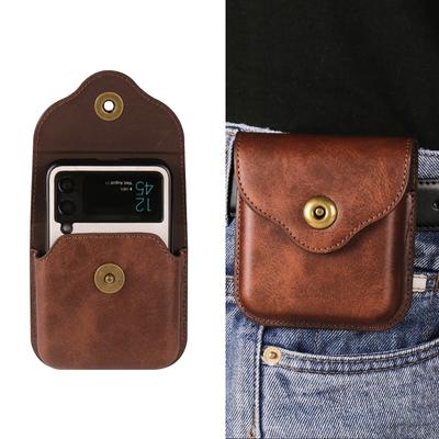Étui de ceinture universel en cuir pour Motorola Razr 40 Ultra Samsung Z Flip 6 5 4 3 5G VIVO X Flip Huawei P50 Pocket 2