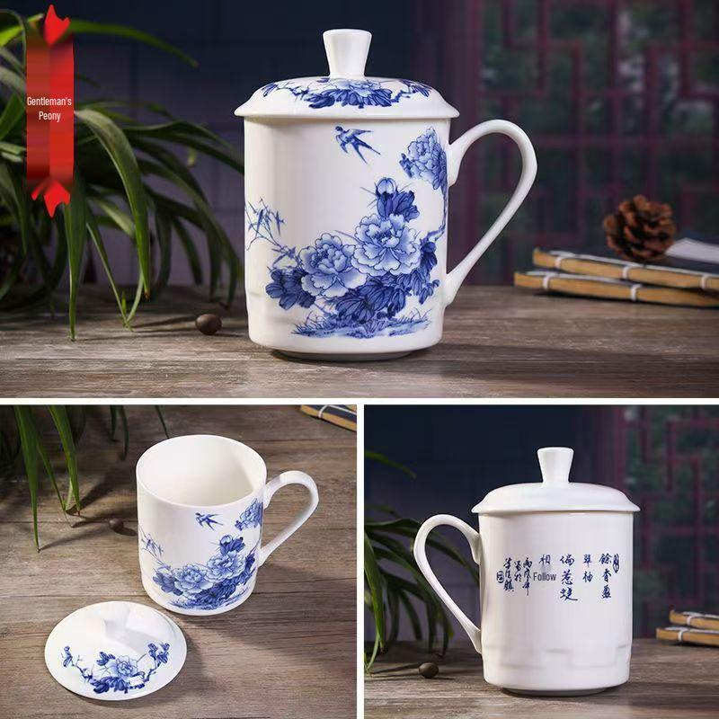 Translucent Bone China Tea Cup with Lid - Ideal for Home, Office, Hotel, or Gift.
