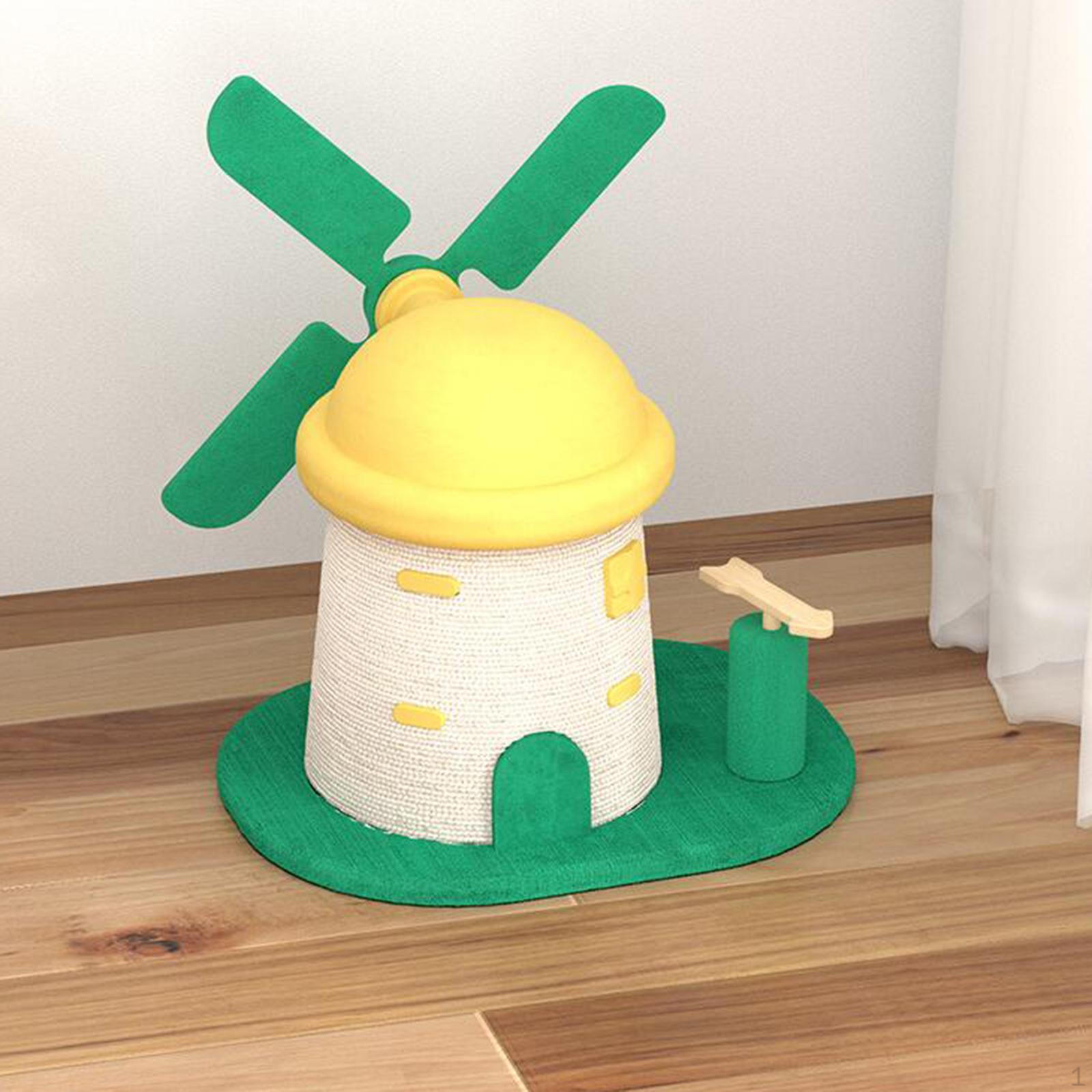 Cat Scratching Post Scratcher Pet Supplies, Windmill Interactive Toy Scratch Sisal Rope