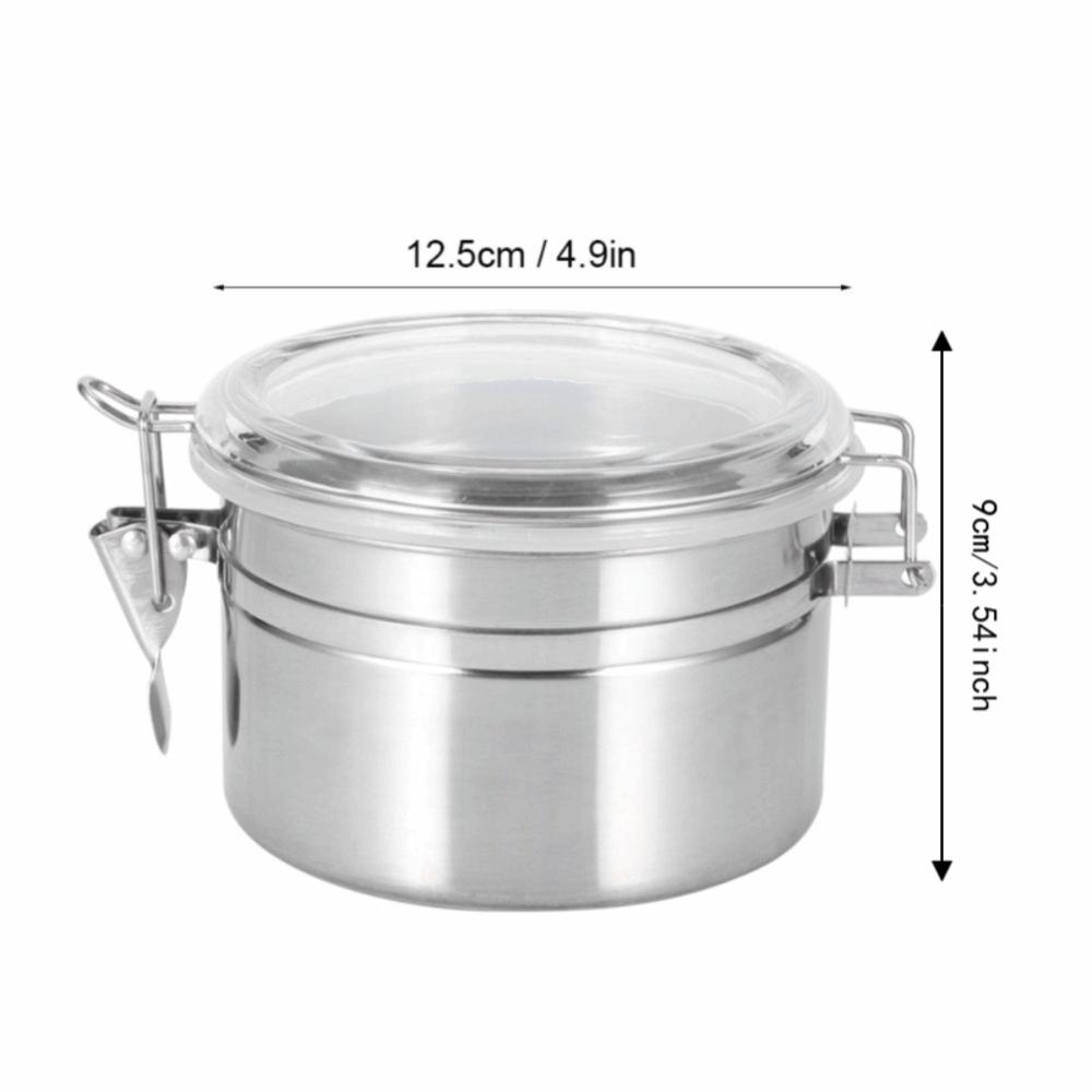 Stainless Steel Airtight Coffee Container 750ml/950ml/1150ml/1500ml Locking Clamp Bean Storage Jar Food Storage Tin