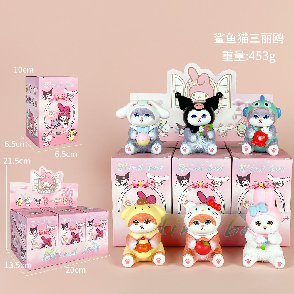 Original Sanrio Family Dessert Series Memo Blind Box Hand-Made Decorative Ornaments Birthday Gift Message Collect Toys