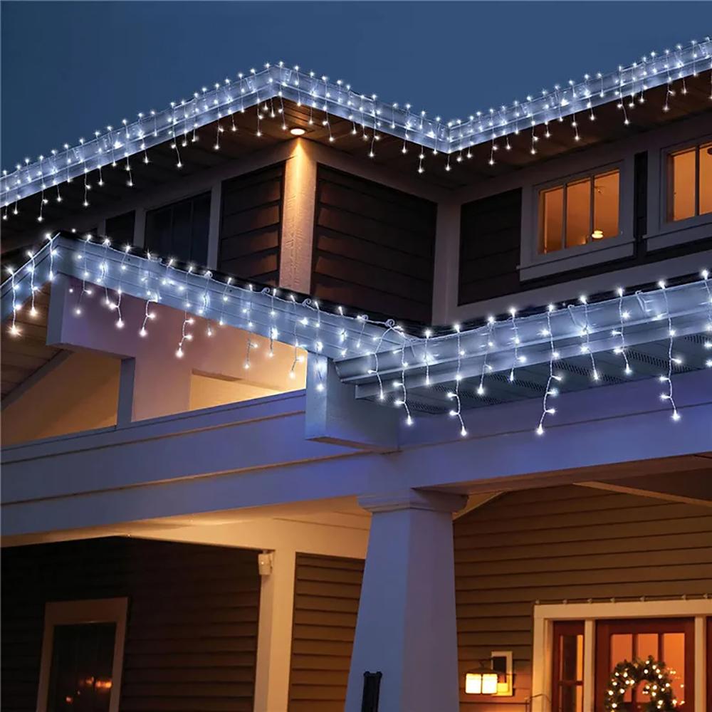 Led Lights Christmas Lights Waterfall Outdoor Decoration 5M Droop 0.4-0.6m Curtain String Lights Party Garden Eaves Decoration