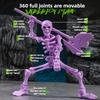 Figurki szkieletów DIY Plastikowe Mini szkielety z ruchomymi stawami Rzemiosło DIY Impreza Halloweenowa Dekoracja nawiedzonego domu