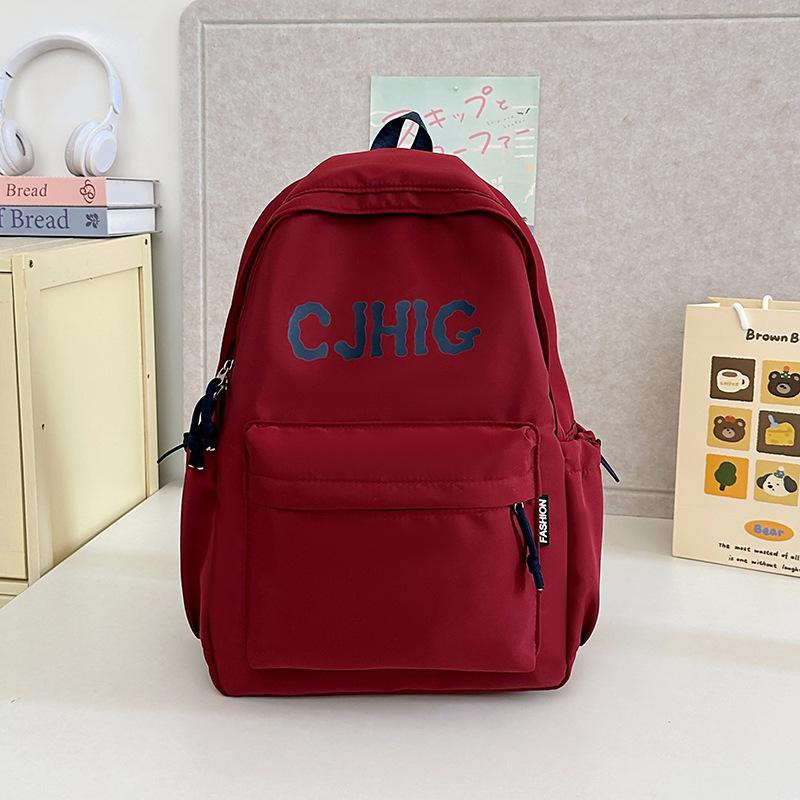 Schoolbag Backpack 1011 New Trend Casual Large Capacity Backpack High Value Junior High School High School Student Schoolbag Wholesale