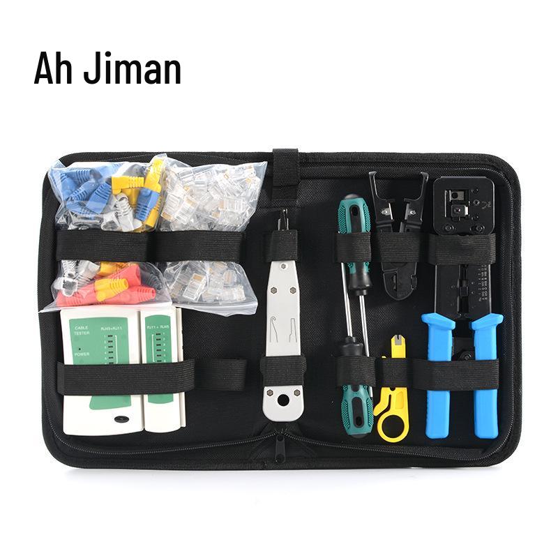 Ajiman Two-Way Network Crimping Tool Set - Perforated Crystal Head 6P/8P Pliers