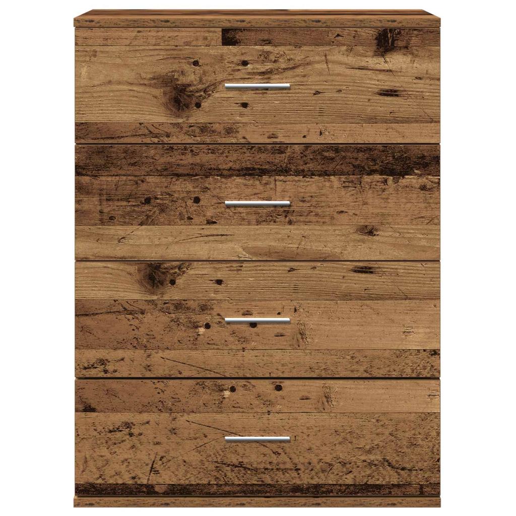 Sideboard with Drawers Reclaimed Wood Look 60 x 39 x 80 cm Engineered Wood