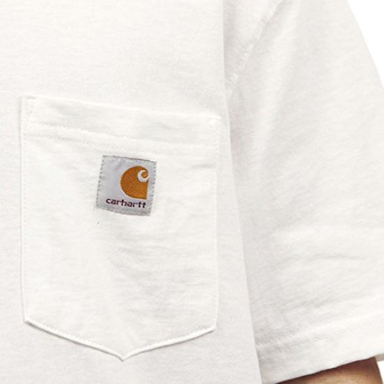 Authentic Carhartt Workwear Pocket K87 Size XL Men's Short-Sleeve T-Shirt, White, (Code 4115141101-5)