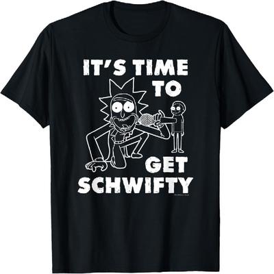 Rick & Morty It's Time To Get Schwifty 1 Color White T-shirt T-Shirt