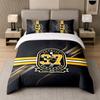 Set Biancheria da Letto 3 Pezzi Boston Bruins Lenzuolo Morbido e Due Federe Decorazione Camera da Letto
