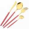 24pcs Black Cutlery Set Dinner Knives Fork Tea Spoon Dinnerware Matte Stainless Steel Tableware Flatware Kitchen Silverware Set