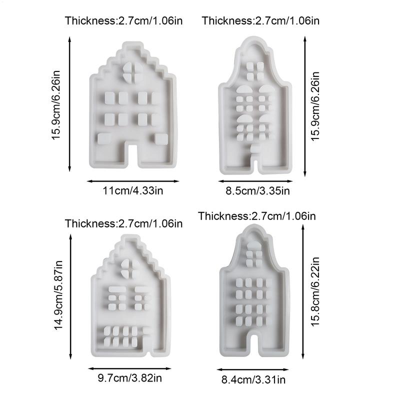 Home Resin Casting Mold 4 Pieces Creative Resin Mold Candle Mold Resin Casting Mold Silicone Mold Easy Release For Halloween