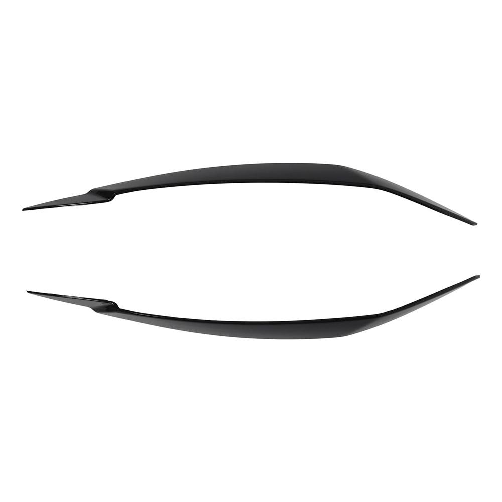 2x Headlight Eyelid Eyebrows Eye Lid Cover Gloss Black For BMW X5 E70 2008-2013